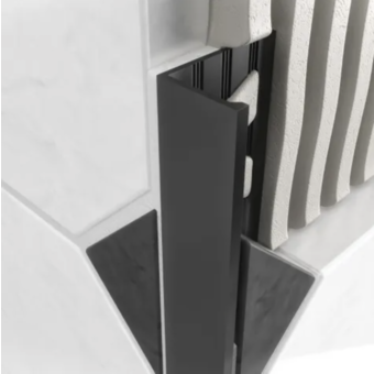 Amark 11mm Matt Black L Profile Aluminium Angle - 3 Metres